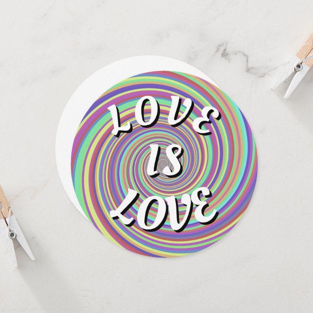 Love Is Love Pride Blank Note Card (Front/Back In Situ)