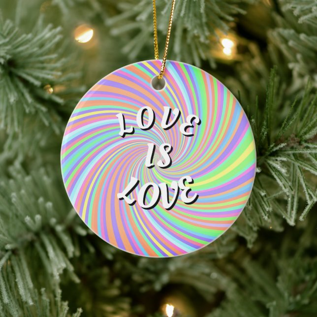 Love Is Love Pride Ceramic Tree Decoration (Tree)