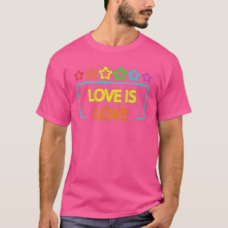 Love Is Love Pride Day Peace Day  LGBTQ Pride Mont T-Shirt