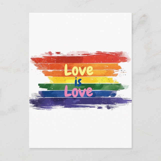 Love is Love, Pride design Postcard (Front)
