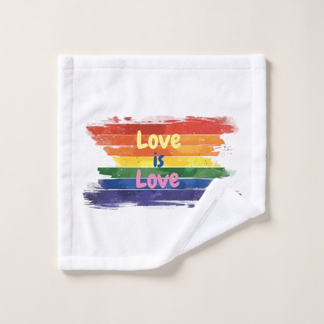 Love is Love, Pride design Wash Cloth (Wash Cloth)