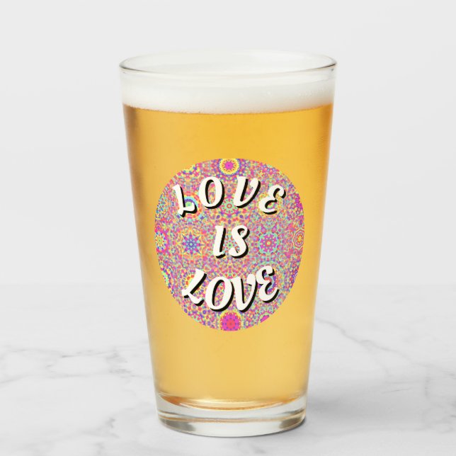 Love Is Love Pride Glass (Front Filled)