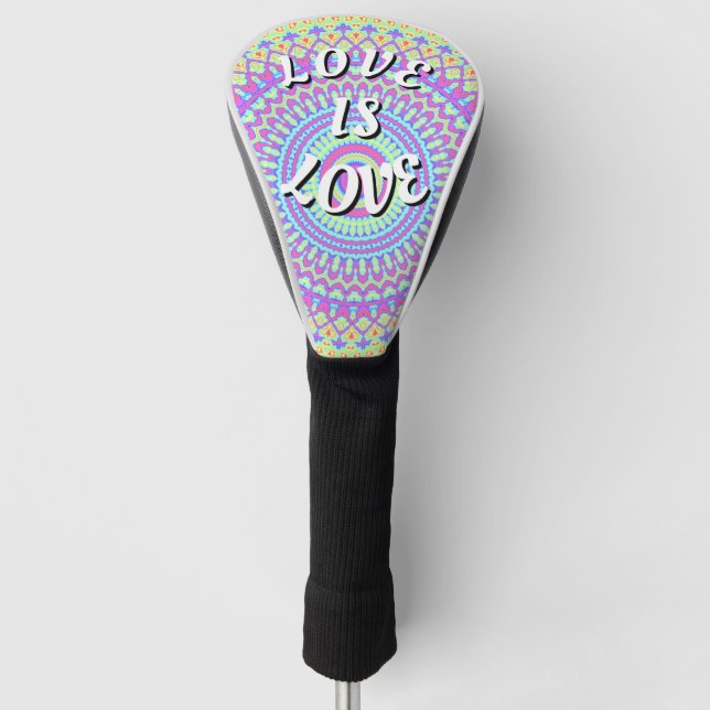 Love Is Love Pride Golf Head Cover (Front)