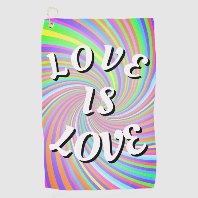 Love Is Love Pride  Golf Towel (Front)