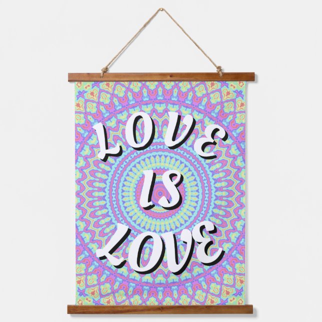 Love Is Love Pride  Hanging Tapestry (Front)