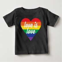 Love is Love Pride Heart Baby Shirt