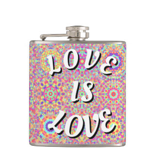 Love Is Love Pride Hip Flask