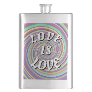 Love Is Love Pride Hip Flask