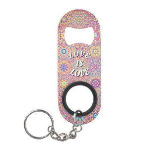 Love Is Love Pride Keychain Bottle Opener