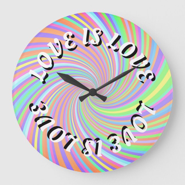 Love Is Love Pride Large Clock (Front)