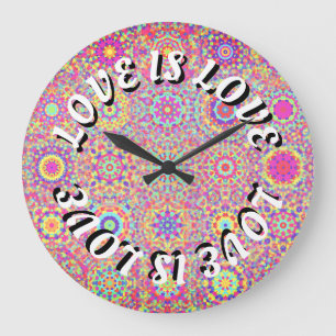 Love Is Love Pride Large Clock
