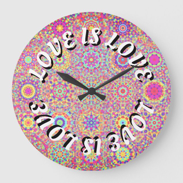 Love Is Love Pride Large Clock (Front)