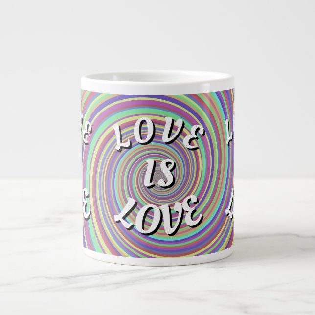 Love Is Love Pride  Large Coffee Mug (Front)