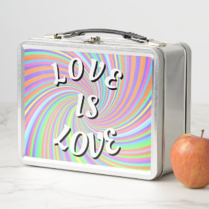 Love Is Love Pride Metal Lunch Box