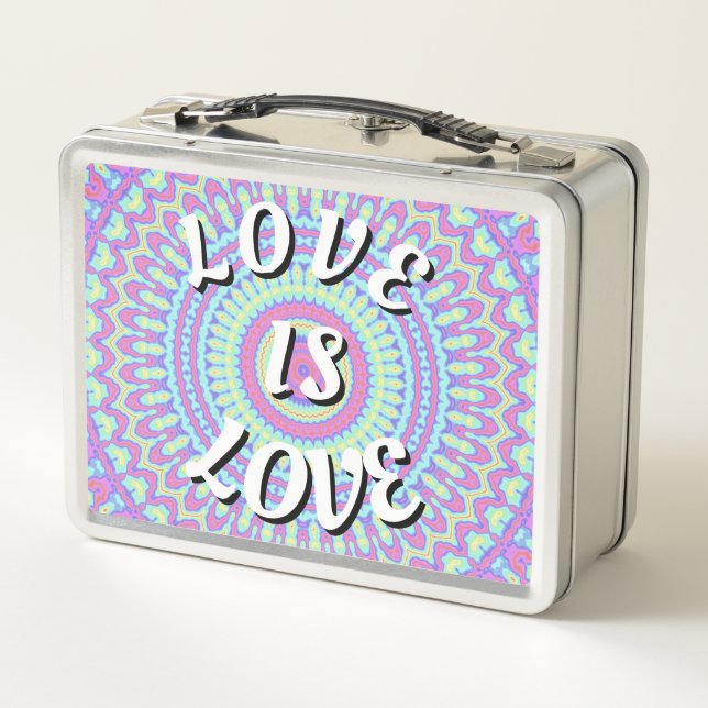 Love Is Love Pride  Metal Lunch Box (Back)