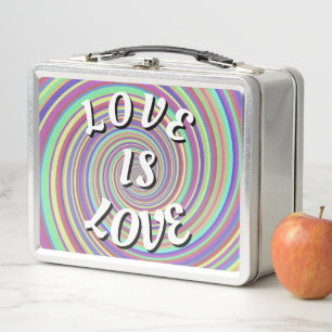 Love Is Love Pride Metal Lunch Box