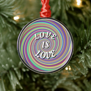 Love Is Love Pride Metal Tree Decoration