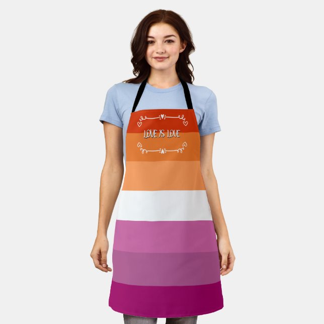 Love is Love Pride Month All-Over Print Apron (Worn)