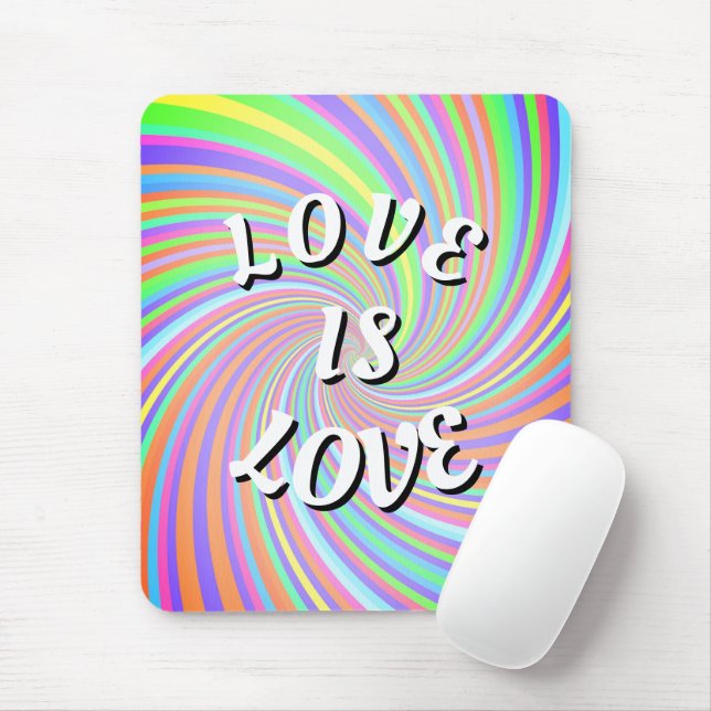 Love Is Love Pride Mouse Mat (With Mouse)