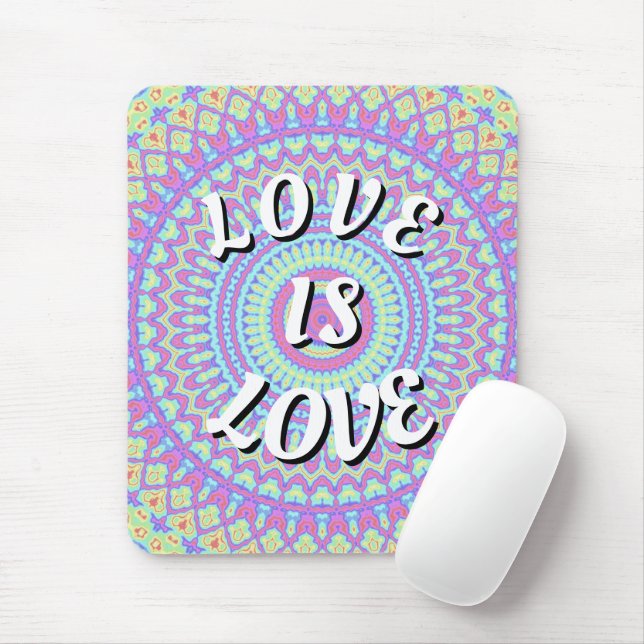 Love Is Love Pride Mouse Mat (With Mouse)