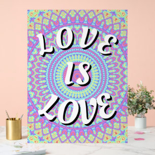 Love Is Love Pride  Phone Ring Stand Acrylic Sign