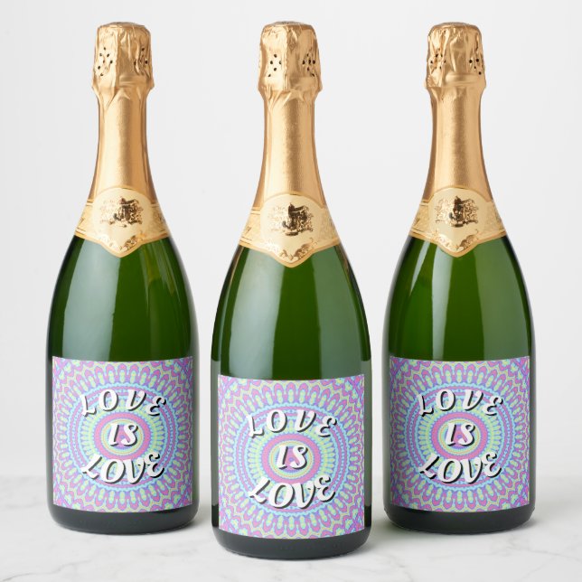 Love Is Love Pride Sparkling Wine Label (Bottles)