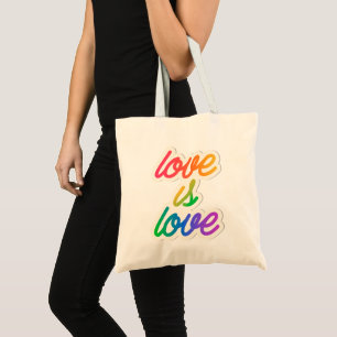 “Love Is Love” Pride Tote Bag – Bold Rainbow LGBT