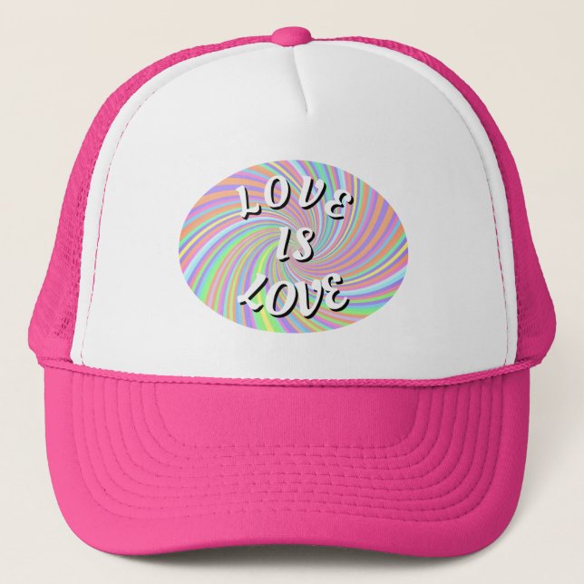 Love Is Love Pride   Trucker Hat (Front)