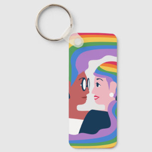 Love is Love Pride Valentine's Day Key Ring