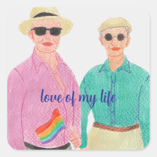Love is Love Pride Valentine's Day Square Sticker
