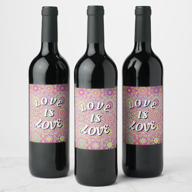 Love Is Love Pride Wine Label (Bottles)
