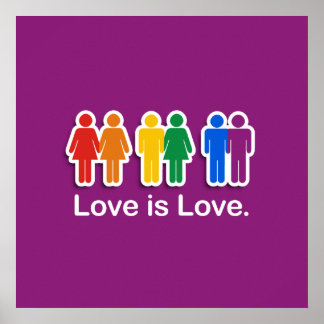 LOVE IS LOVE PURPLE POSTER