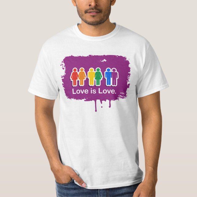 LOVE IS LOVE PURPLE T-Shirt (Front)