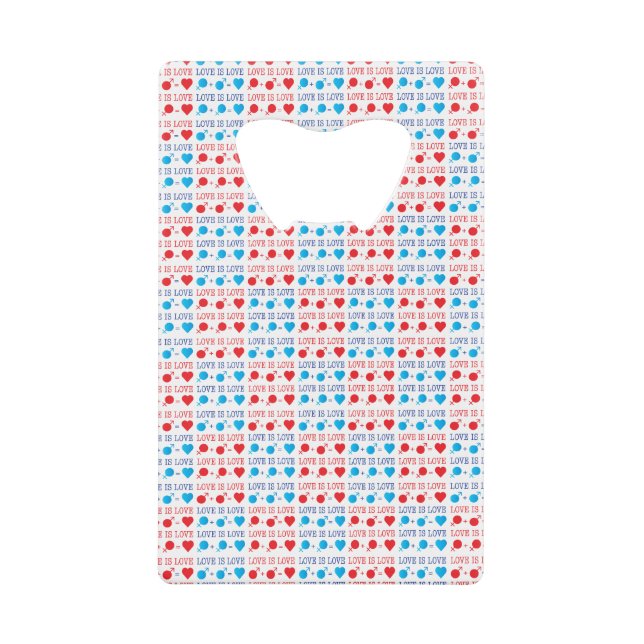 LOVE is LOVE quote in red and blue (Front)