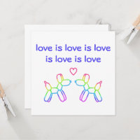 Love is Love Rainbow Balloon Dogs