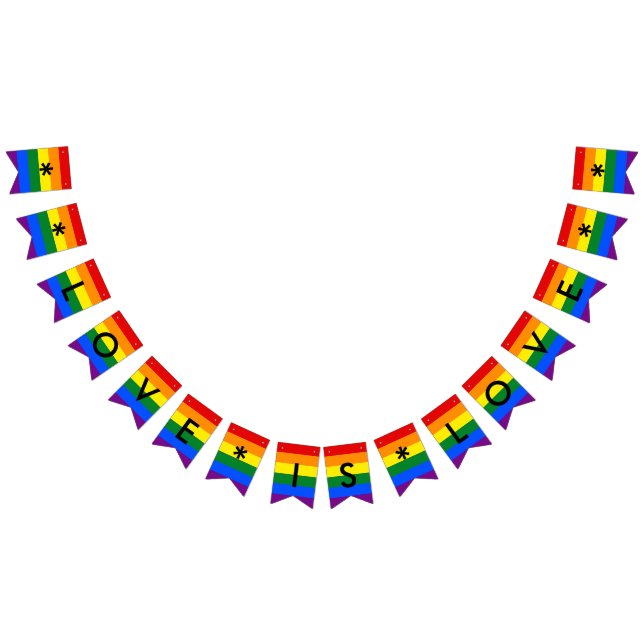 Love is Love Rainbow Flag LGBT Pride Wedding Party (All)