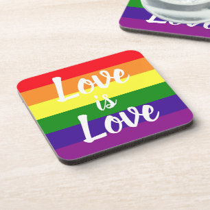 Love is Love Rainbow Gay Pride Coaster