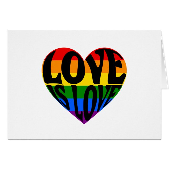 Love is love, rainbow heart (Front Horizontal)