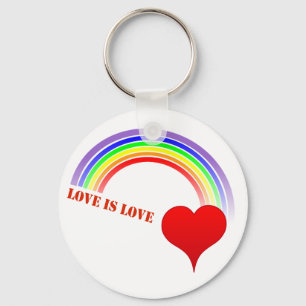 LOVE IS LOVE Rainbow Heart Keychain