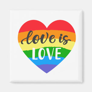 Love is Love Rainbow Heart Magnet