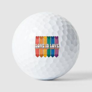 Love Is Love – Rainbow Hearts LGBTQ Pride (2) Golf Balls