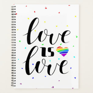 Love is Love   Rainbow Hearts Planner