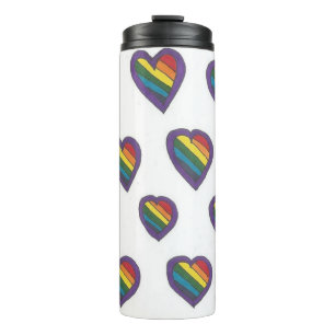 Love is Love Rainbow Hearts Tumbler