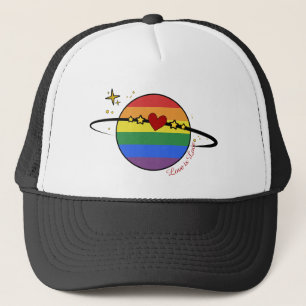 Love Is Love Rainbow LGBTQ Planet Hat