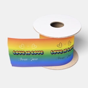 Love is Love Rainbow LGBTQ Satin Ribbon