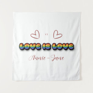 Love is Love Rainbow LGBTQ Tapestry