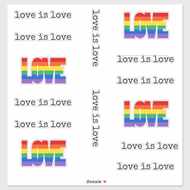 Love is Love Rainbow Love LGBT Pride LGBTQIA (Sheet)