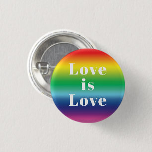 Love is Love rainbow pattern lgbtq gay pride 3 Cm Round Badge
