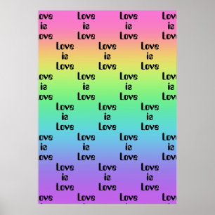 Love is Love Rainbow Poster