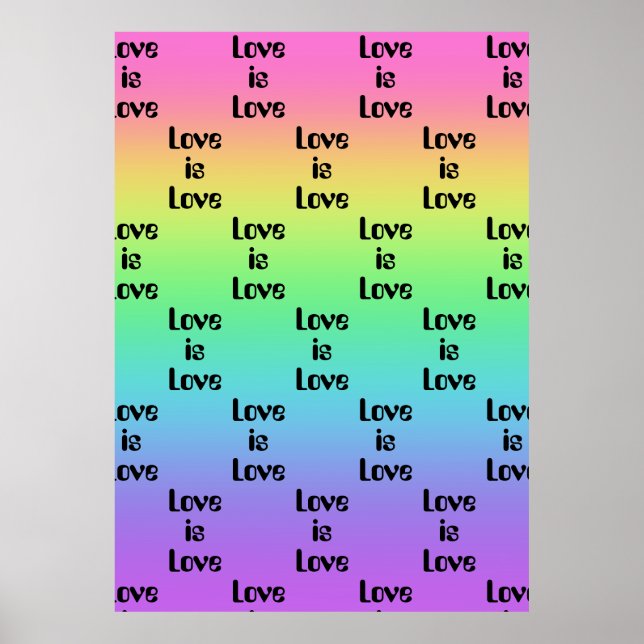 Love is Love Rainbow Poster (Front)